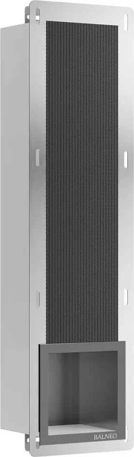 Raft incastrat pentru hartie igienica Balneo Wall Box Paper 3 Gun Metal mat