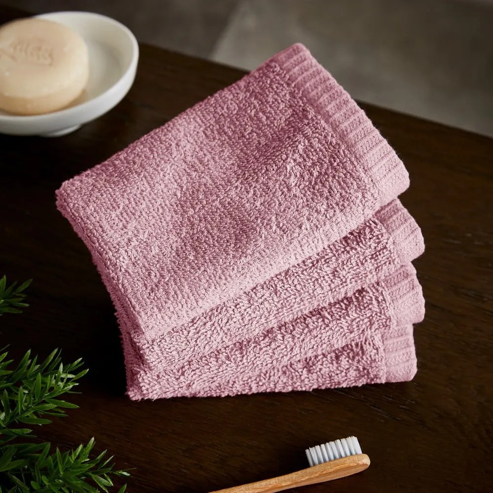 Prosoape roz 4 buc. din bumbac cu uscare rapidă 30x30 cm Quick Dry – Catherine Lansfield