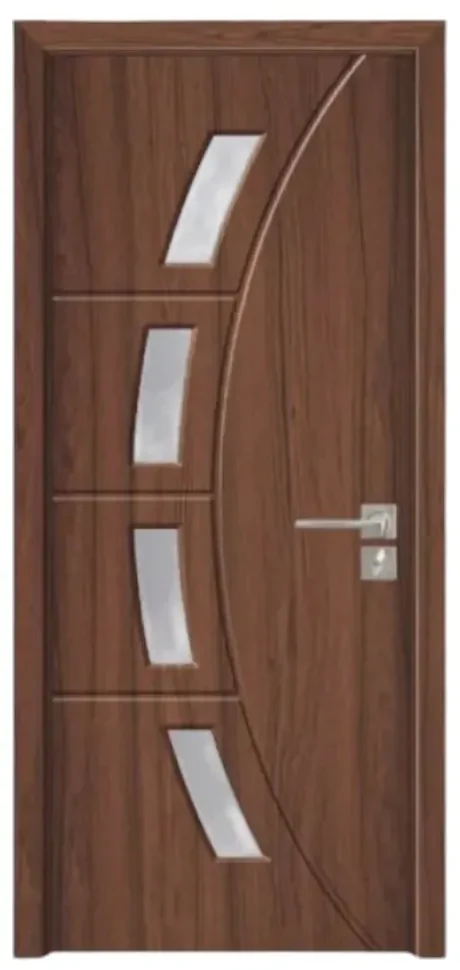 Usa Interior din MDF Novo Doors ND508, Cadru din Lemn Masiv, Geam Sablat, KIT COMPLET, Toc , Manere si balamale incluse (Culoare: Alb, Dimensiune: 80