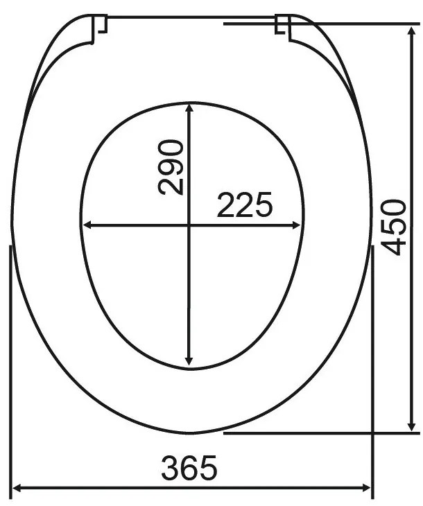 Capac WC 36,5 x 45 cm Easy-Close (cu închidere automată) Boat – Wenko