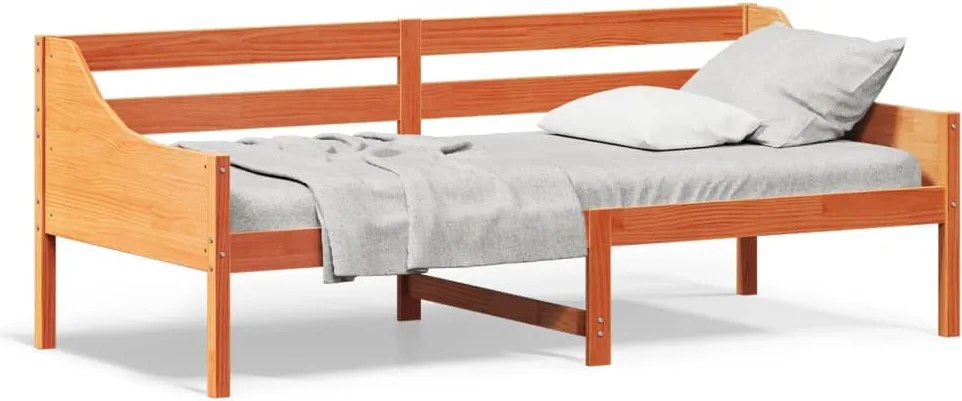 vidaXL Pat de zi fără saltea, maro ceruit, 80x200 cm, lemn masiv pin