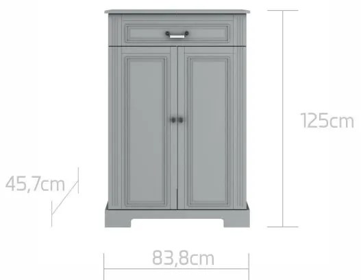 Comoda eleganta Ines gri H125 cm