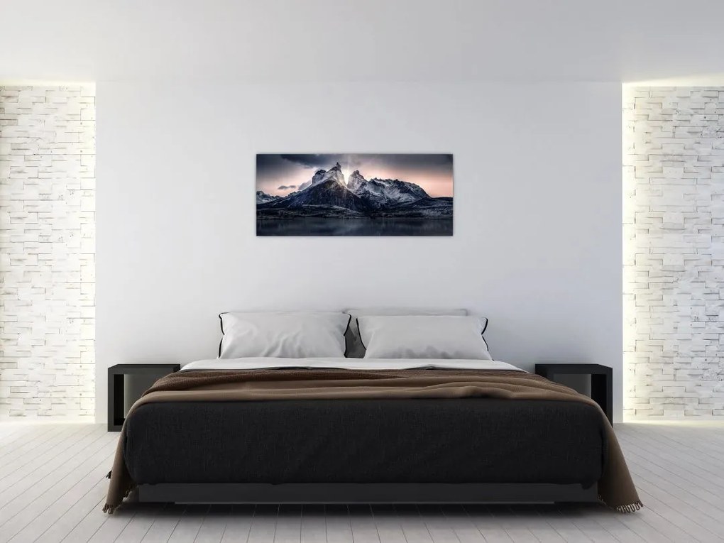 Tablou lacul cu munte (120x50 cm)