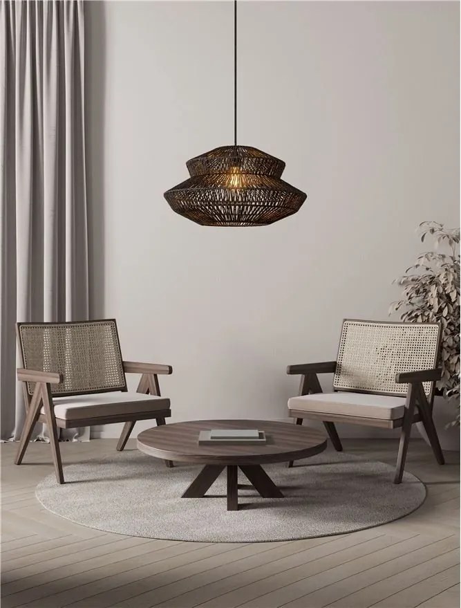 Lustra/Pendul design natural NUA negru