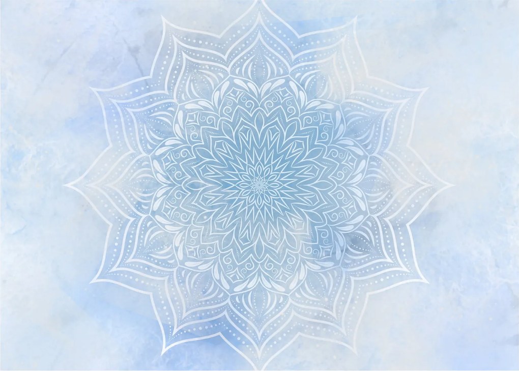 Tablou pe sticlă - mandala de iană (70x50 cm)