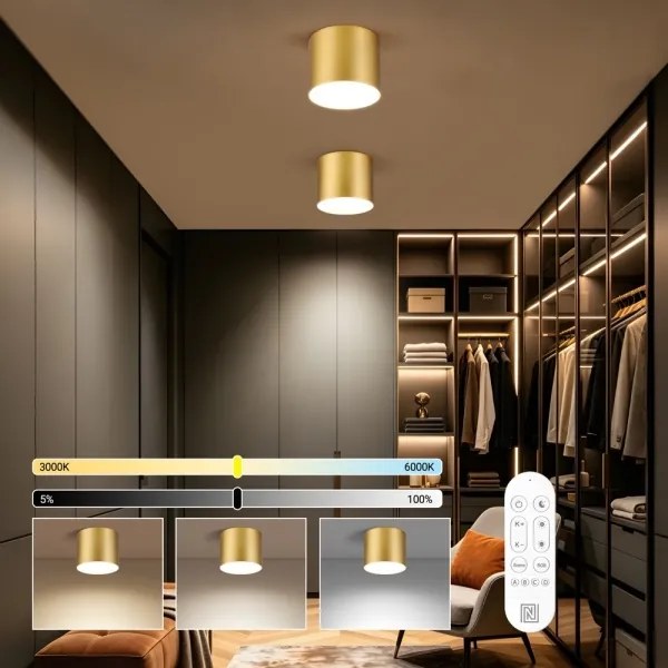 Immax NEO 07318L - Plafonieră LED dimabilă RONDATE 32W/230V 16,5 cm Wi-Fi Tuya auriu