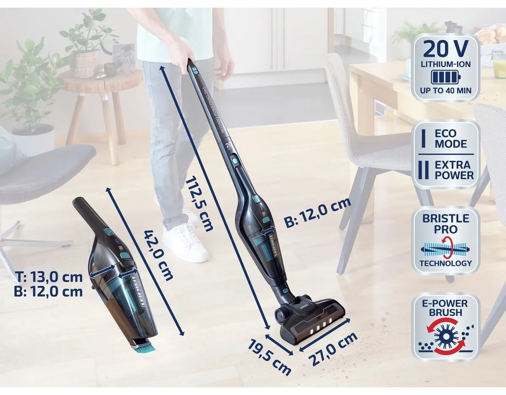 Aspirator fără fir Leifheit Rotaro PowerVac 2in1(20 V) 11928