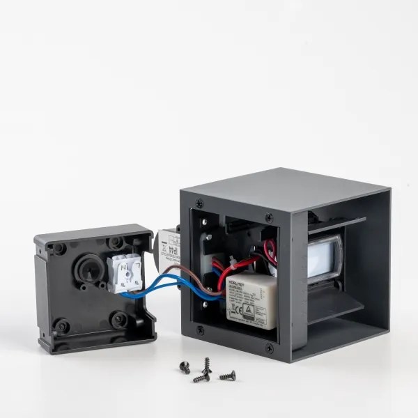 BRILAGI - Aplică LED de exterior cu senzor CUBE LED/6W/230V antracit
