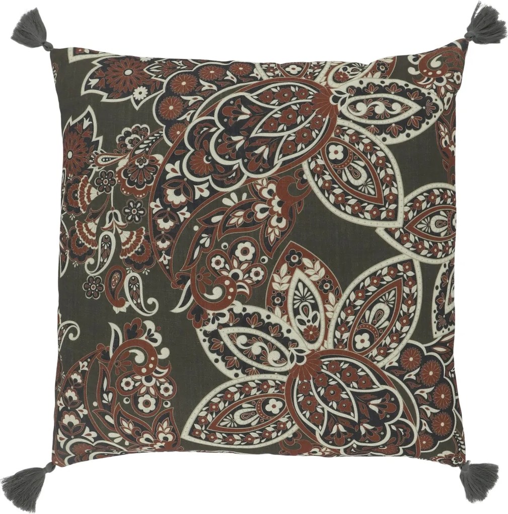 Fata de perna, din textil, 50x50 cm, cu model floral, Bia