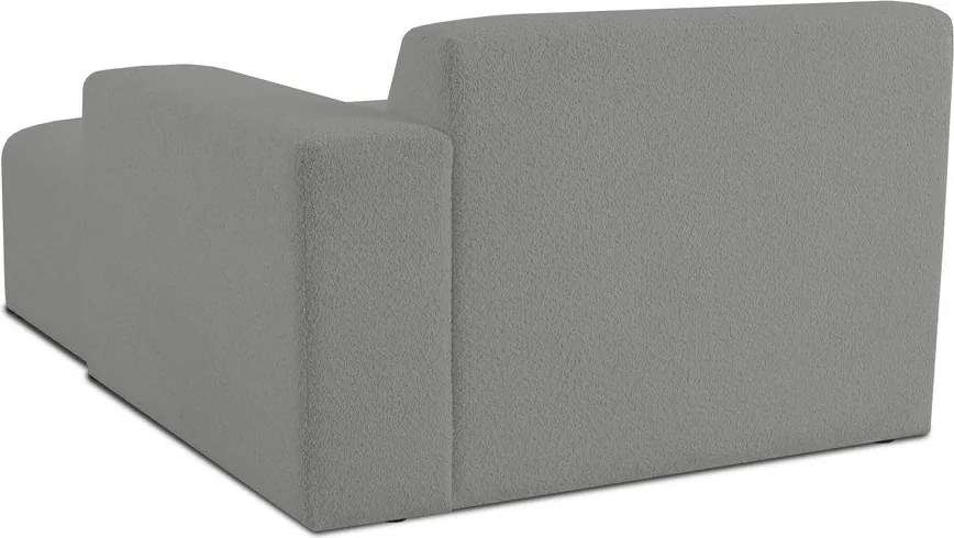 Modul pentru canapea gri cu tapițerie din stofă bouclé (cu colț pe partea dreaptă) Roxy – Scandic