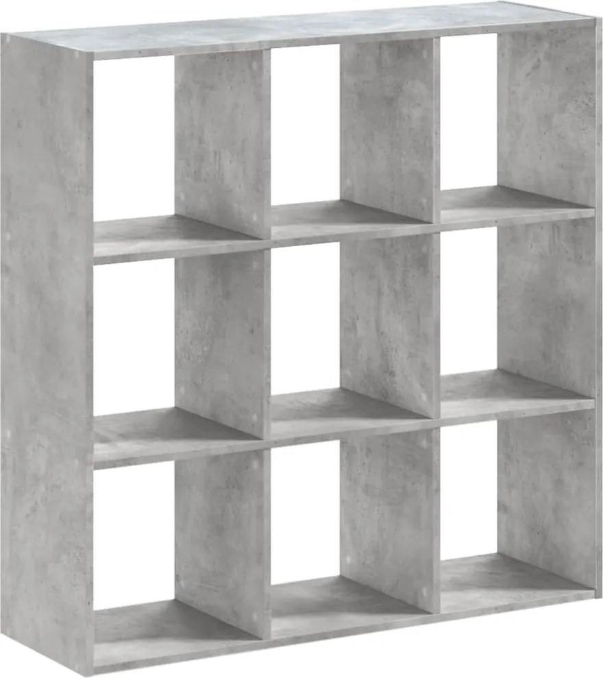 vidaXL Bibliotecă, gri beton, 102x32x102 cm, lemn compozit