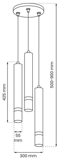 Lustră pe cablu Brilagi POKER 3xGU10/25W/230V verde