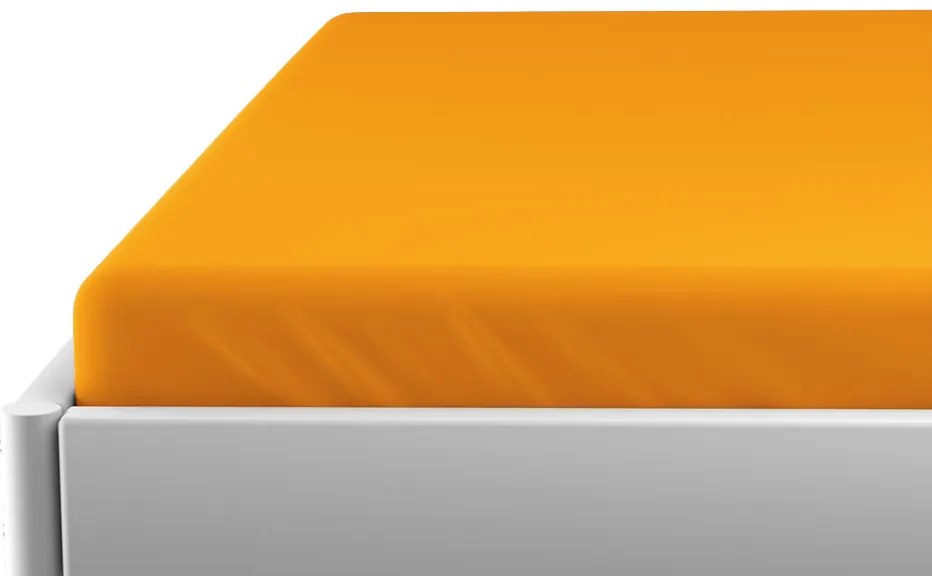Cearsaf din jerse pentru patut de copii EXCLUSIVE 70x140 cm portocaliu