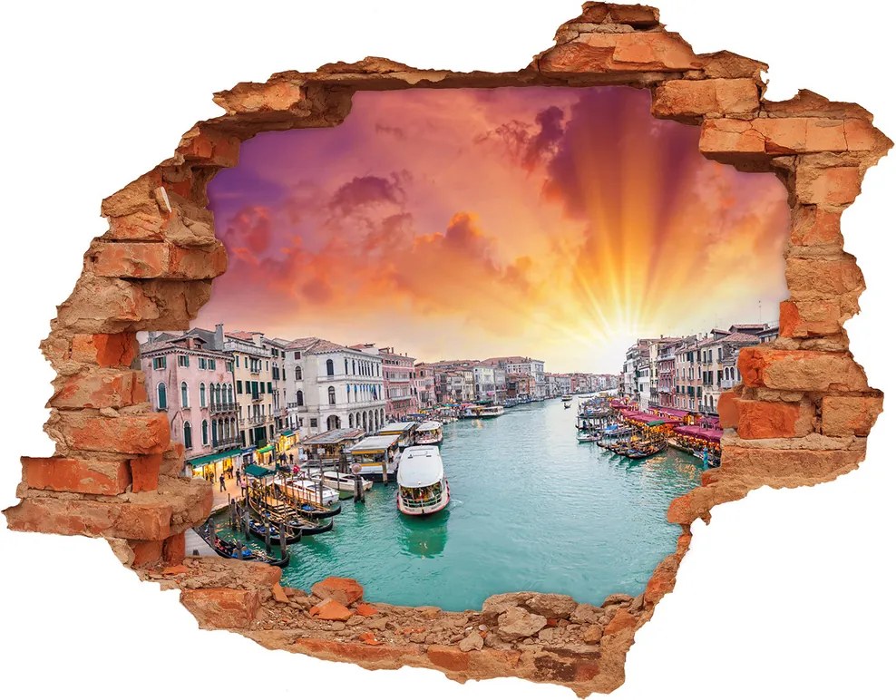 Nálepka fototapety 3D výhľad betón Benátky