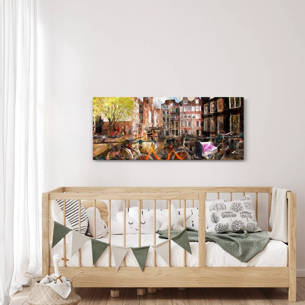 Tablou - Amsterdam, pictură (120x50 cm)