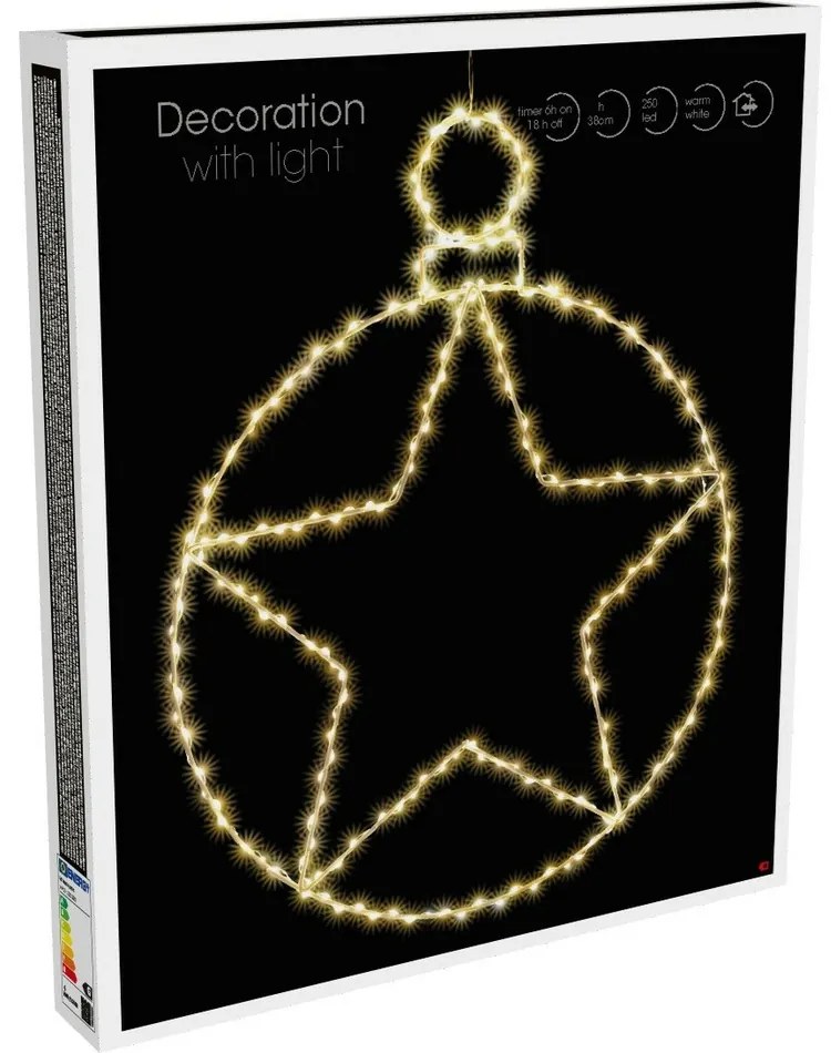 Decorațiune de Crăciun suspendată cu LED-uri Kerstball Star 236 LED, 48 cm