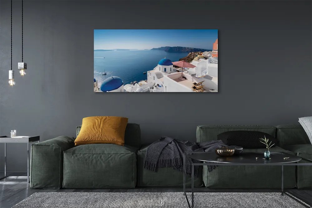 Tablouri canvas Grecia panorama mare a clădirilor