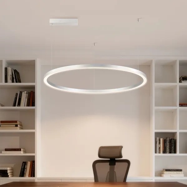 Brilagi-LED lustră suspendată reglabilă PORTOFINO LED/60W/230V Ø 80 cm argintiu + telecomandă
