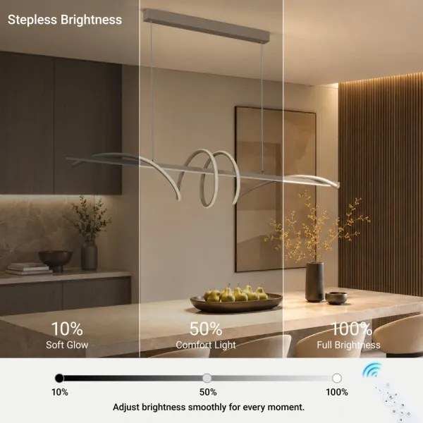BRILAGI - lustru LED dimabil pe cablu SIGNATURE LED/50W/230V 120 cm bej + telecomandă