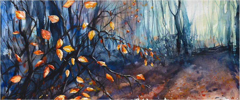 Tablou - Razele solare de toamnă (120x50 cm)