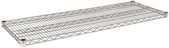 Polita pentru rafturi depozitare modulare crom din metal, 120x45 cm, Lux Bizzotto