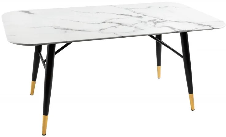 Neînvins Masa conferinta Paris 110 cm aspect alb marmura