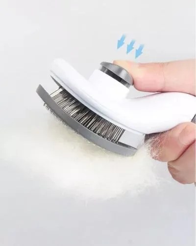 Perie inovatoare  pentru pieptanat blana PETBRUSHY - gri