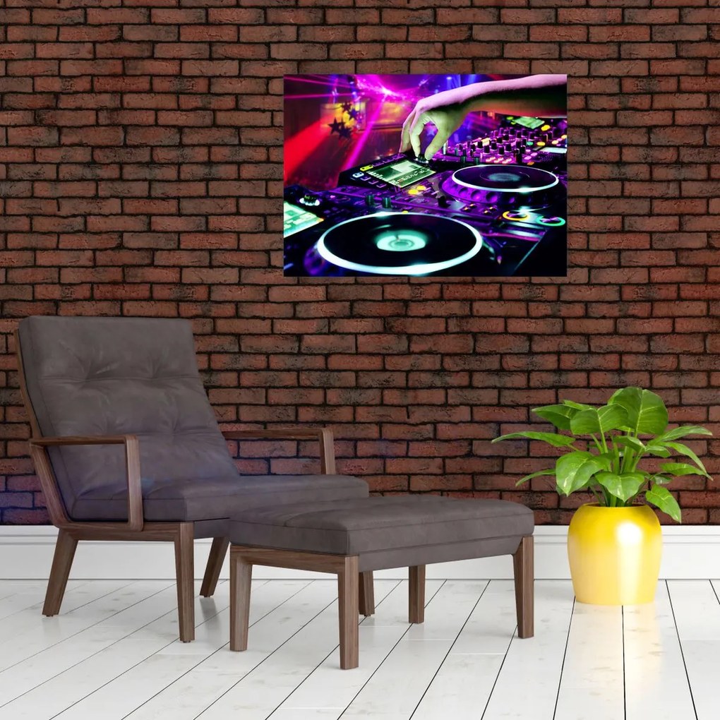 Tablou pe sticlă - DJ (70x50 cm)