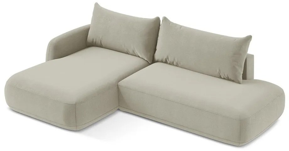 Colțar bej extensibil (cu colț pe partea stângă/cu șezlong) Hale – Makamii