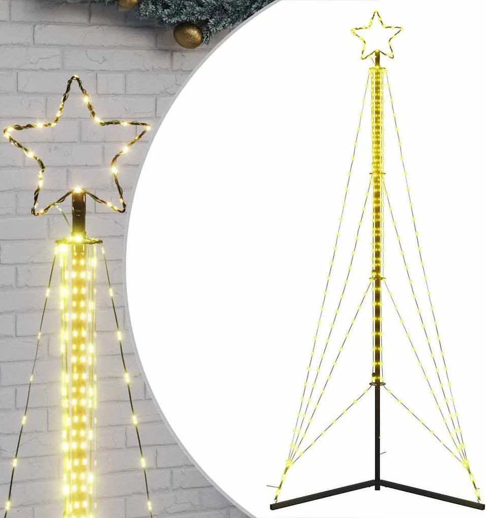 vidaXL Pom de Crăciun LED 483 LED-uri Alb Cald 240 cm