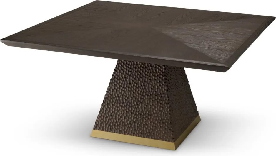 Masa dining design LUX Rexton 150x150cm, Ebony oak veneer