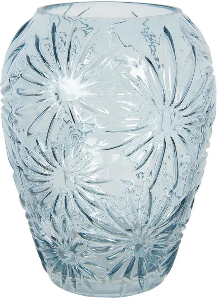Vaza pentru flori din sticla albastra Ø 22 cm x 30 h