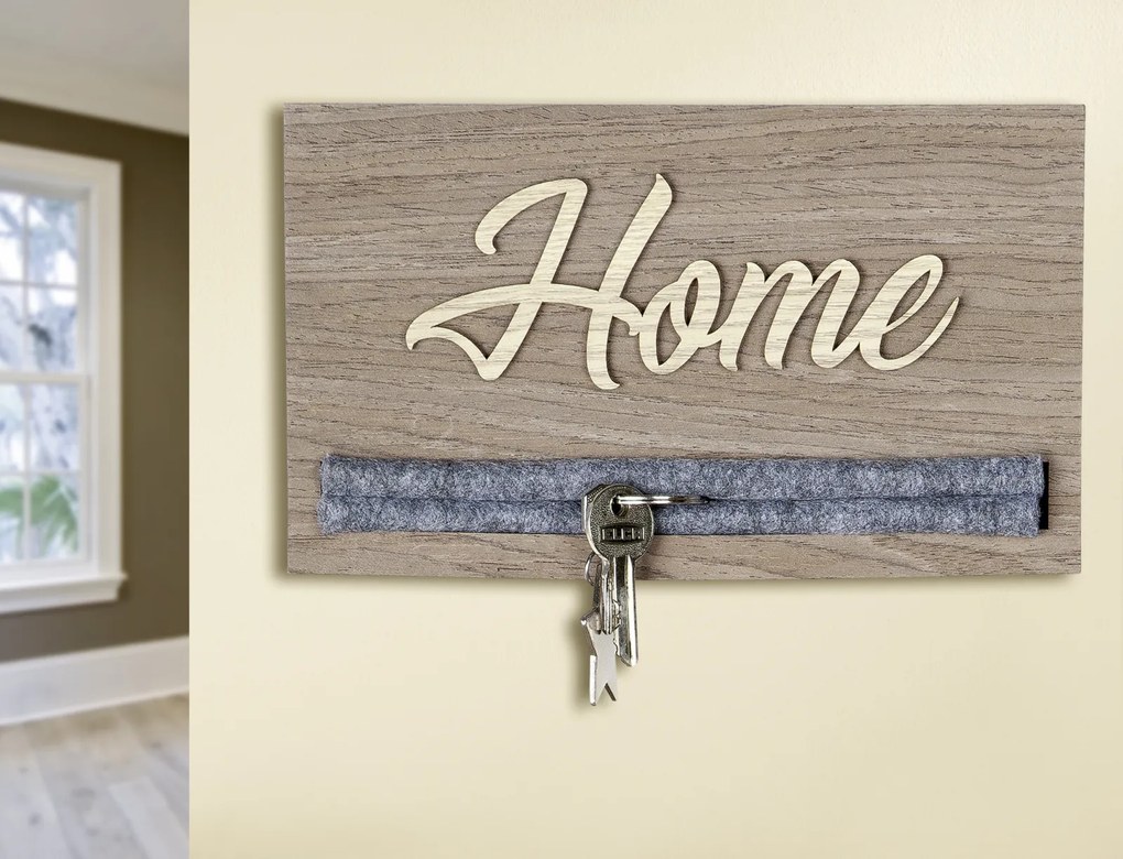 Suport pentru chei HOME, MDF, 24x14x3 cm