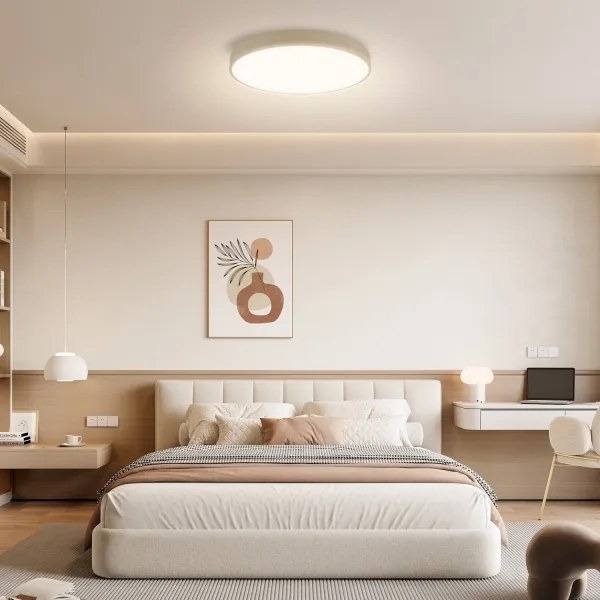 Brilagi - Lampă LED dimabilă POOL SMART LED/60W/230V, diam. 50 cm, Wi-Fi Tuya, bej +telecomandă