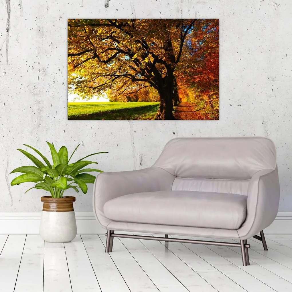 Tablou cu copac toamna (90x60 cm)