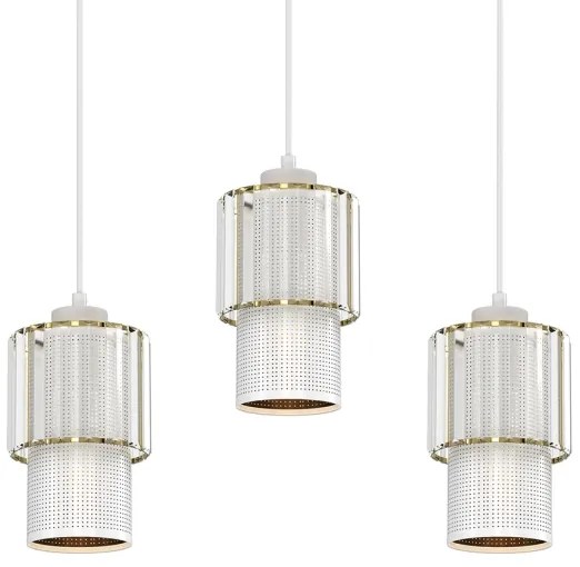 Lustră pe cablu BLANCO 3xE27/60W/230V albă