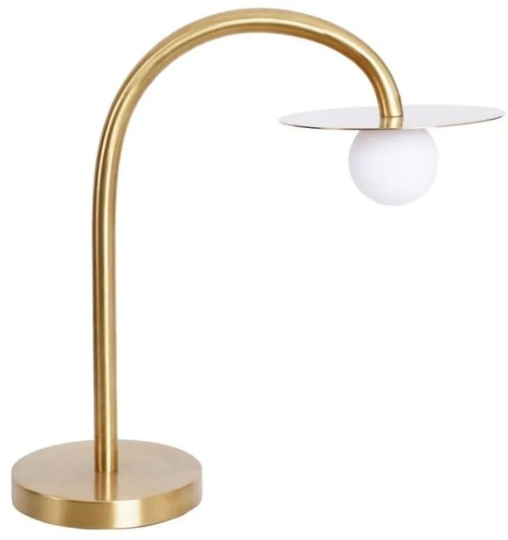 Lampa de masa LED design minimalist ENIGMA, auriu periat