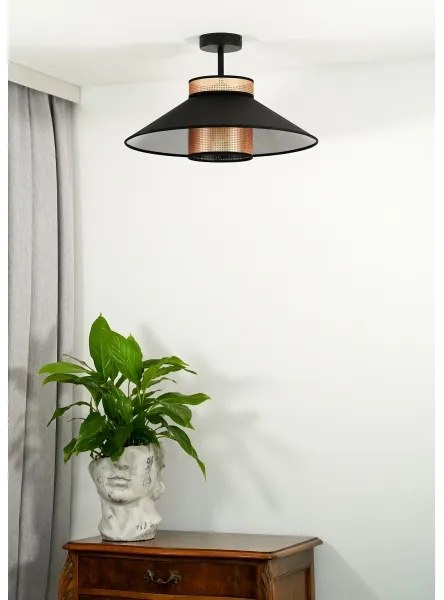 Lustră aplicată RIO Duolla SHINY 1xE27/15W/230V d. 45 cm negru/cupru