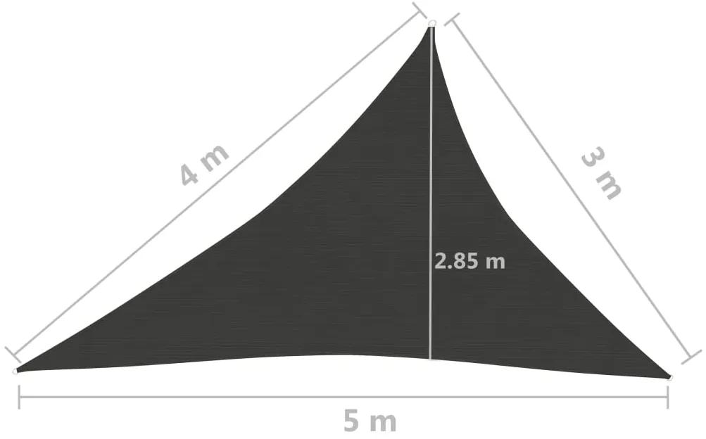 Panza parasolar , antracit , 3x4x5 m, HDPE ,160 g   m   Antracit, 3 x 4 x 5 m