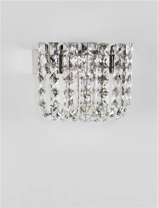 Aplica de perete LED crom, cristale sticla CELYSIA