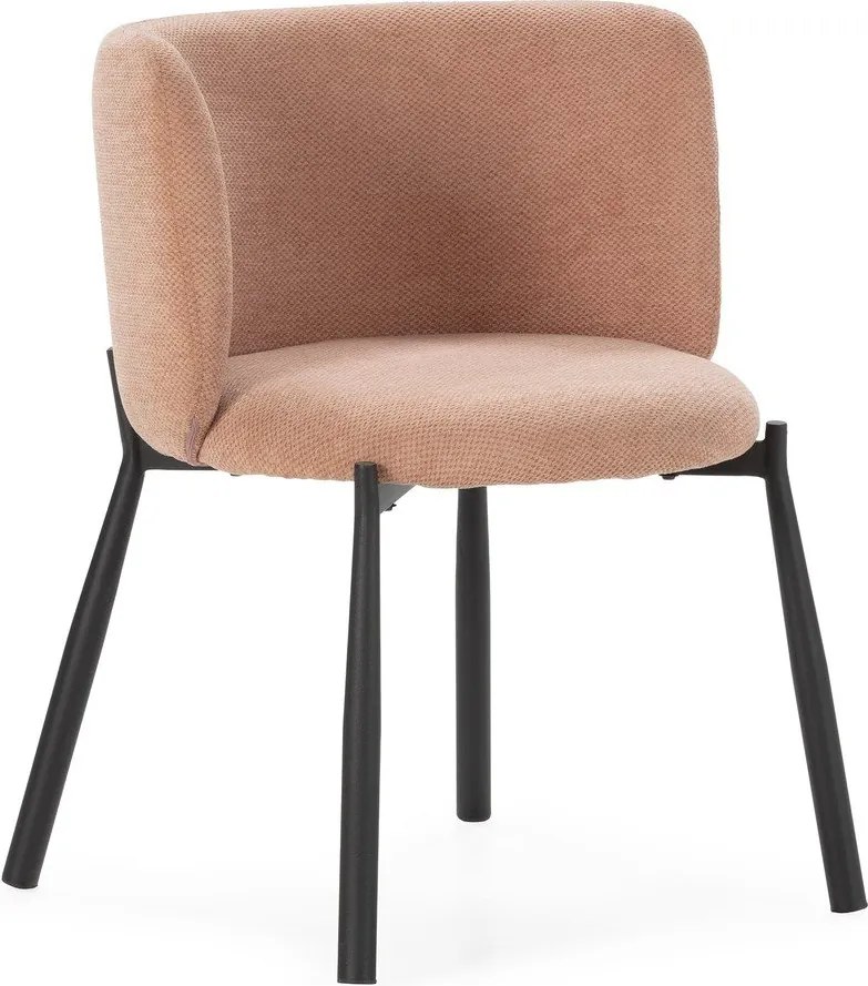 Set de scaune de sufragerie piersică 2 buc. tapițat Ginny – MOME