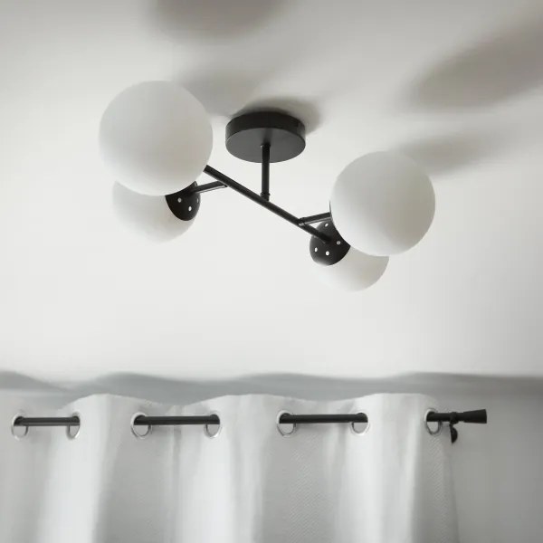 Brilagi - Lustră aplicată MALONY 4xE14/20W/230V neagră