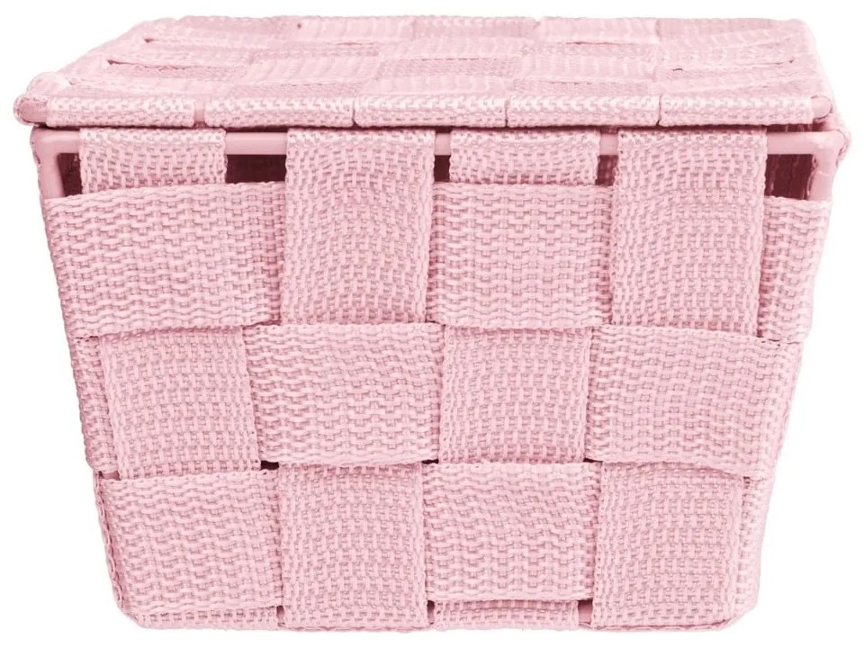 Coș cu capac Wenko Adria, roz