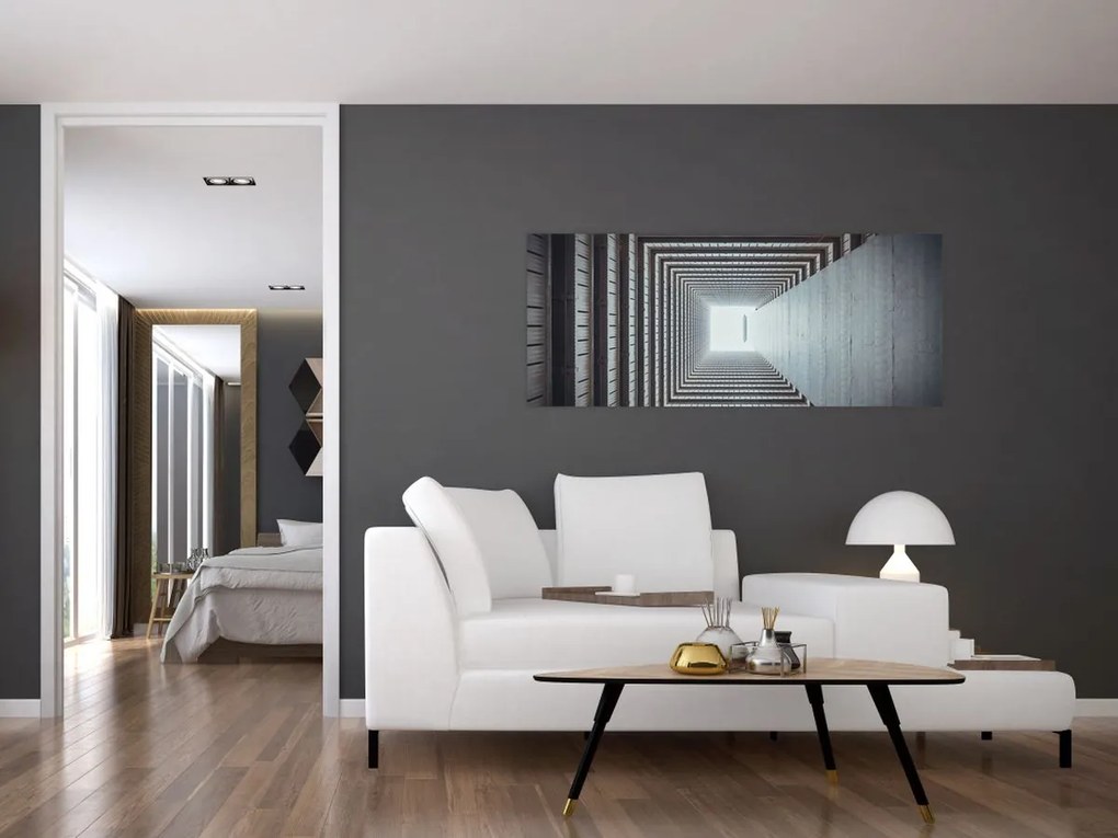 Tablou - Vedere din interiorul clădirii (120x50 cm)