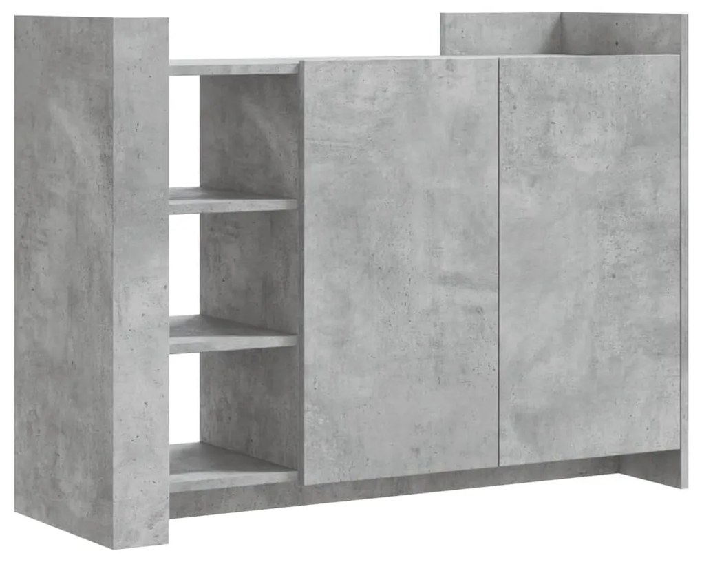 848412 vidaXL Dulap, gri beton, 100x35x75 cm, lemn prelucrat