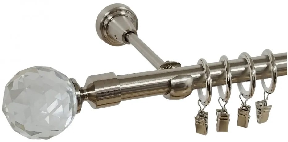 Galerie simpla KULA CRYSTAL /19 - INOX (Alege marime: 200 cm)