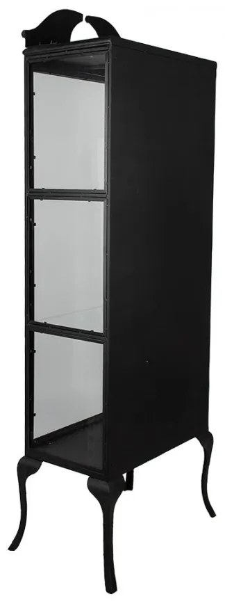 Vitrina neagra, din metal si sticla, Noirette