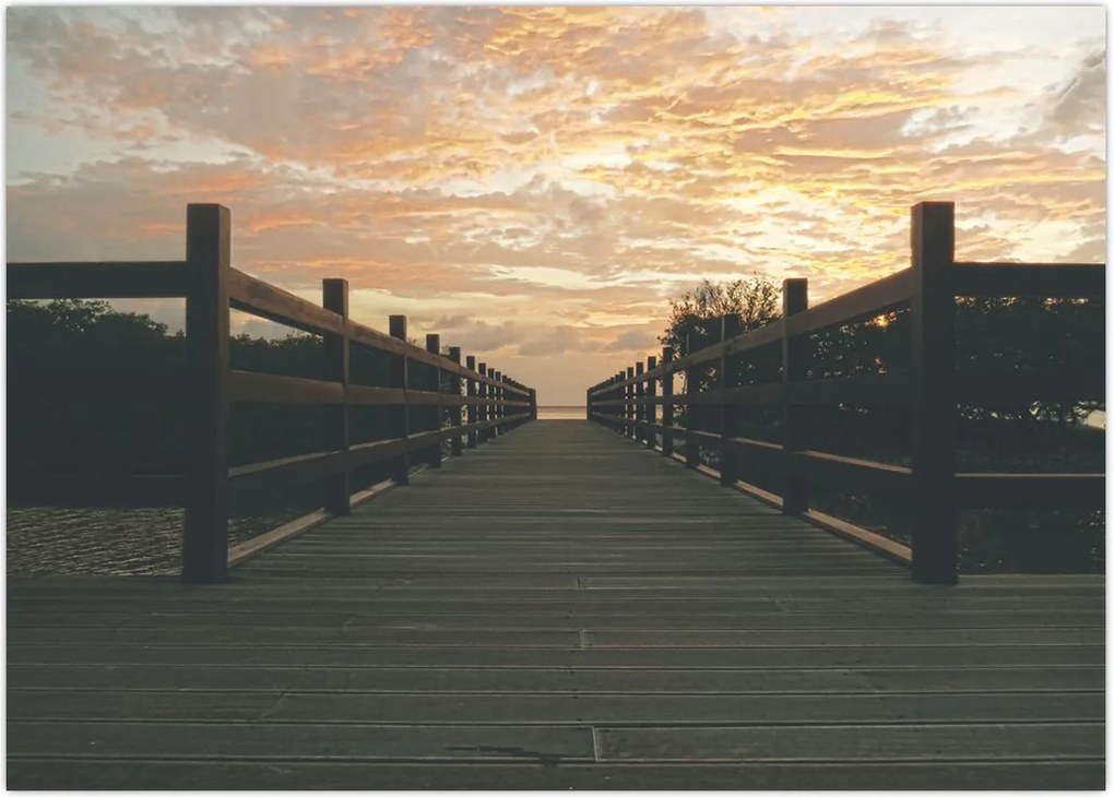 Tablou - Ponton de lemn, lac (70x50 cm)