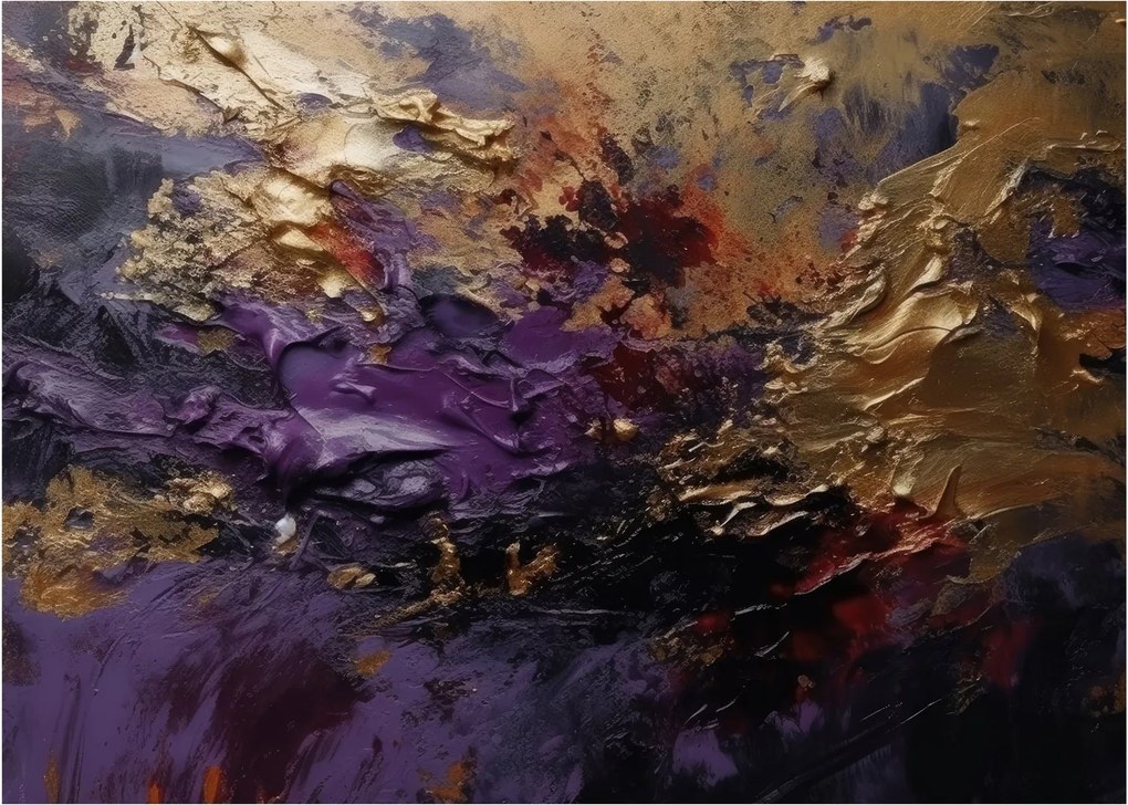 Tablou pe sticlă - Abstracție texturată (70x50 cm)