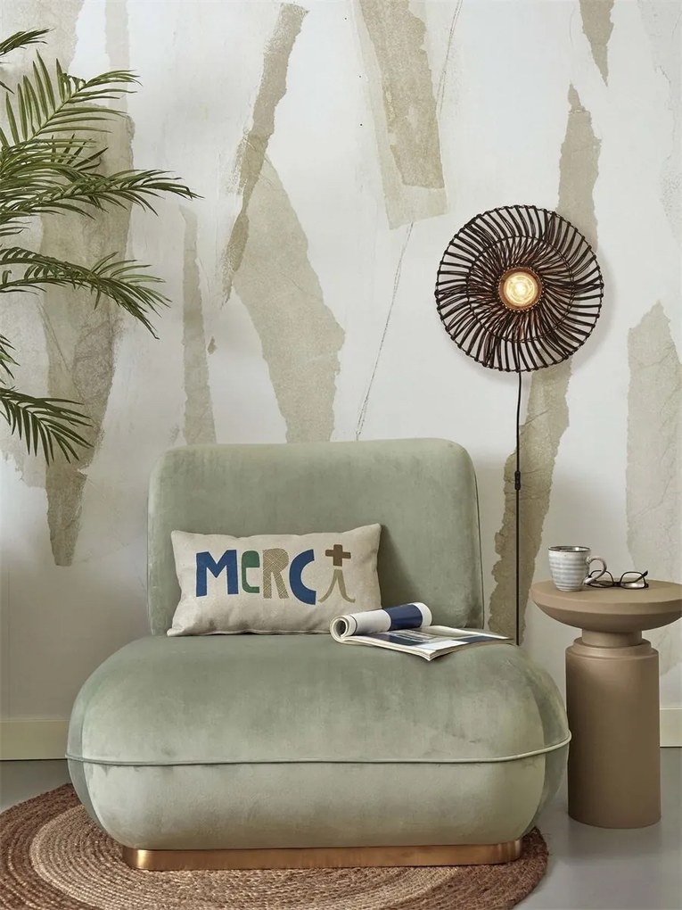 Aplica de perete eco din ratan Zanzibar flat 40cm S, bl